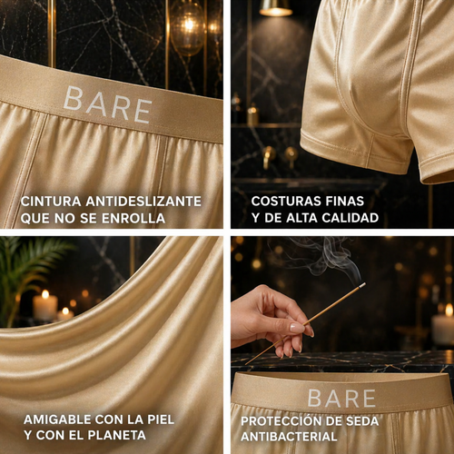 BARE Boxer Premium De SATEN Silk Comfort todos los días